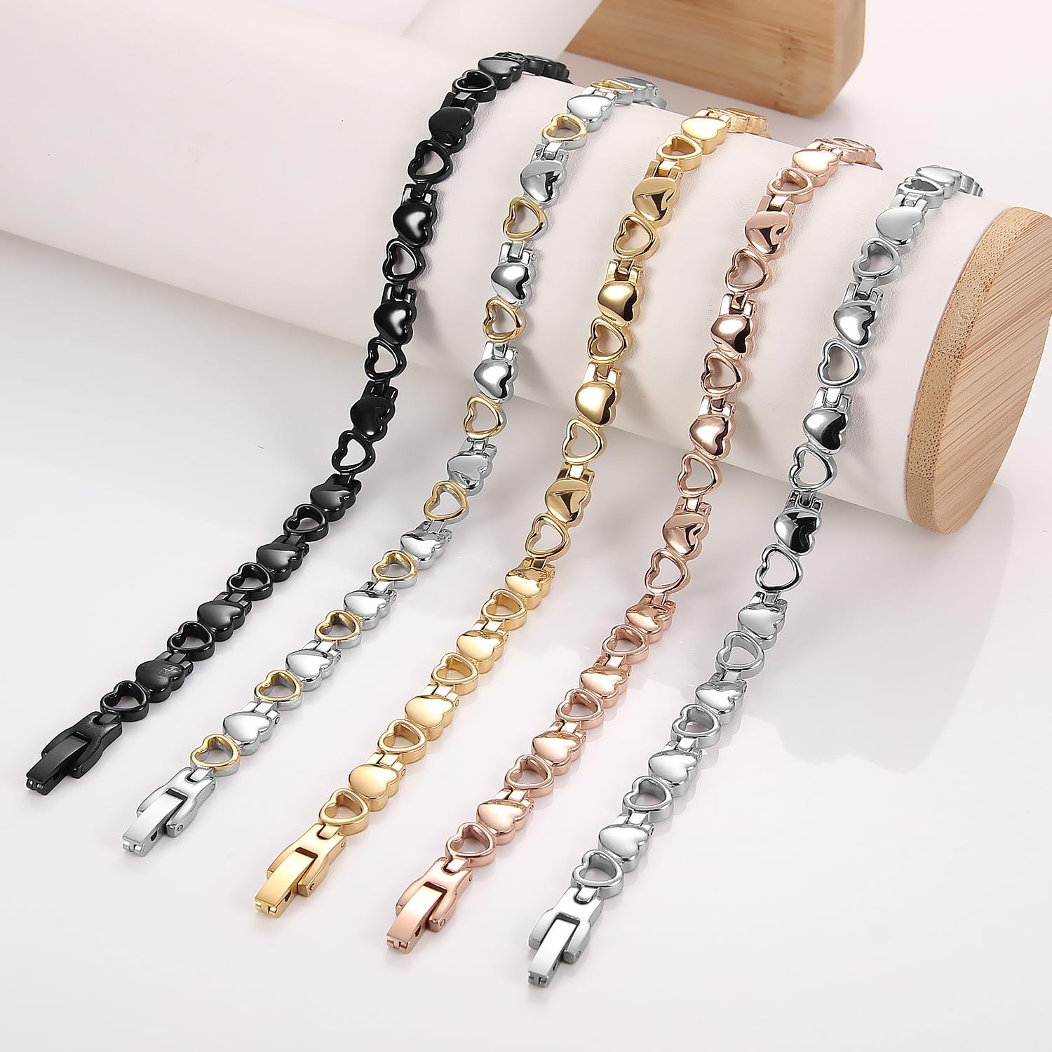 BioMag Magnetic Bracelet for Women, Titanium Steel Wristband Brazaletes for Pain Relief Solid Pure Copper Jewelry Gift with Adjustable Tool - Image 7