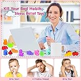 HINZER 130PCS Mochi Squishy Toys Party Favors Kids Kawaii Mini Squishies Animals Bulk Classroom Prizes Stress Relief Toy Christmas Stocking Stuffers Easter Egg Fillers Birthday Gifts Girls Boys Random