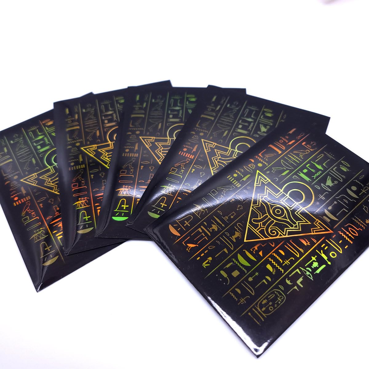 WAIFUWORLD SHOP Yugioh Card Sleeves | Trading Card Sleeves Compatible with  Japanese Yu-Gi-Oh! TCG Cards | Card Sleeves with Holo Effect | 60 Pieces  per Pack