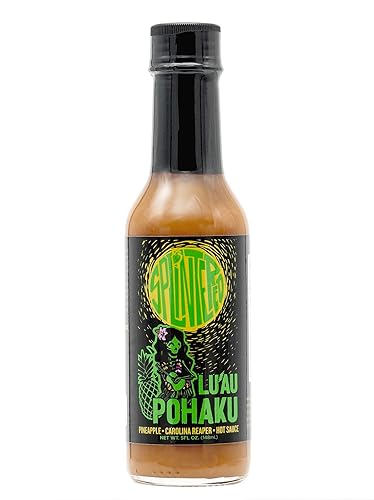 Lu'au Pohaku - Salsa picante de piña  1er lugar 2025 Premios Scovie  Carolina Reaper Heat con sabor tropical  Lote pequeño, 5 onzas por Splintered