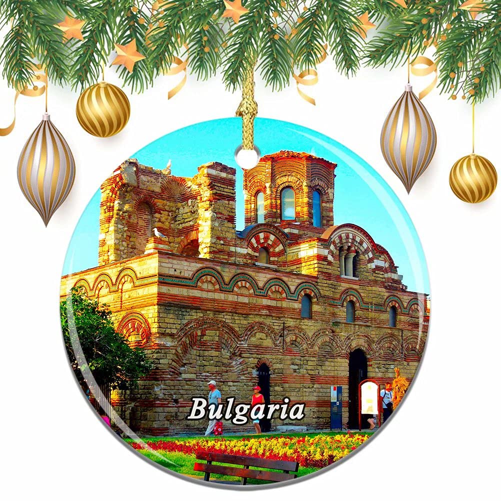 Bulgaria Church Christmas Xmas Tree Ornament Decoration Wedding Hanging Pendant Decor City Travel Souvenir Collection