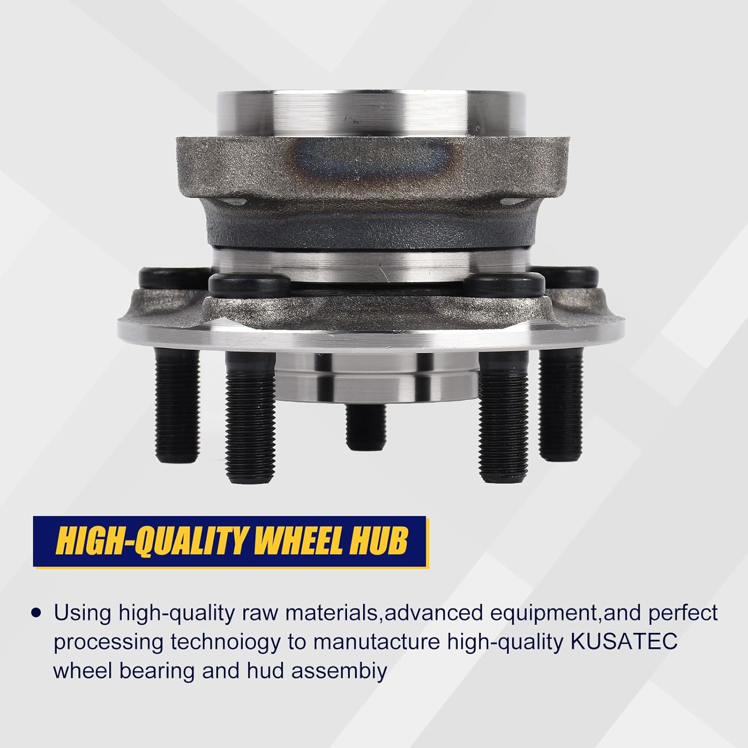 KUSATEC 513303 2pcs Front Wheel Bearing and Hub Assembly Compatible with 2008-2014 Subaru Forester Impreza 2013-2014 XV Crosstrek 2005-2014 Subaru Outback Legacy, 5 Lug Bolts w/ABS - Image 3