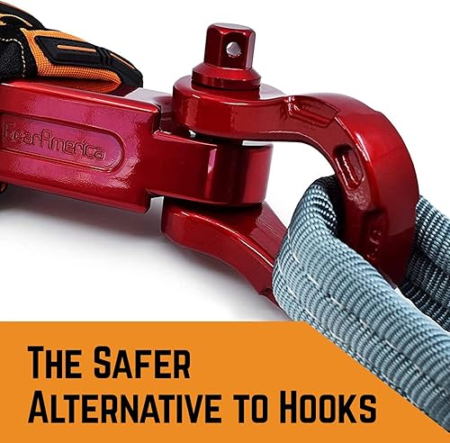 Miniatura 2 de GearAmerica - Grilletes Ultra de aleación de aluminio  30,000 libras MBS, 10,000 libras WLL  Conecta de forma segura una correa de remolque, cuerda