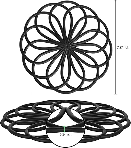 Miniatura 2 de Smithcraft Salvamanteles azules para platos calientes, ollas y sartenes, alfombrilla de silicona para decoración de cocina, alfombrillas resistentes