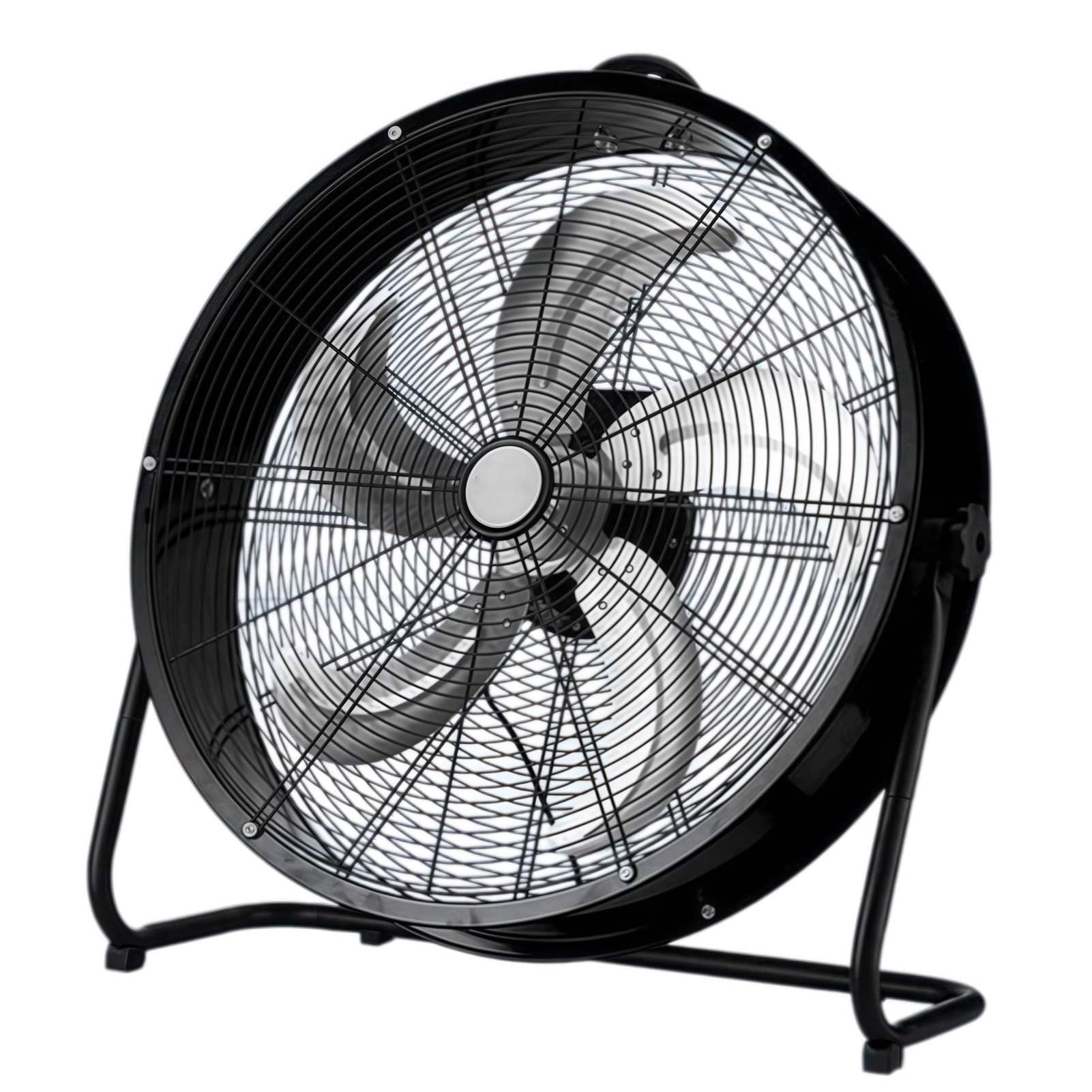 Ventilatore a tamburo industriale, ventilatore da pavimento a 3 velocità con motore in rame, lama in alluminio, raffreddamento ad aria resistente per magazzino e officina, griglia di sicurezza