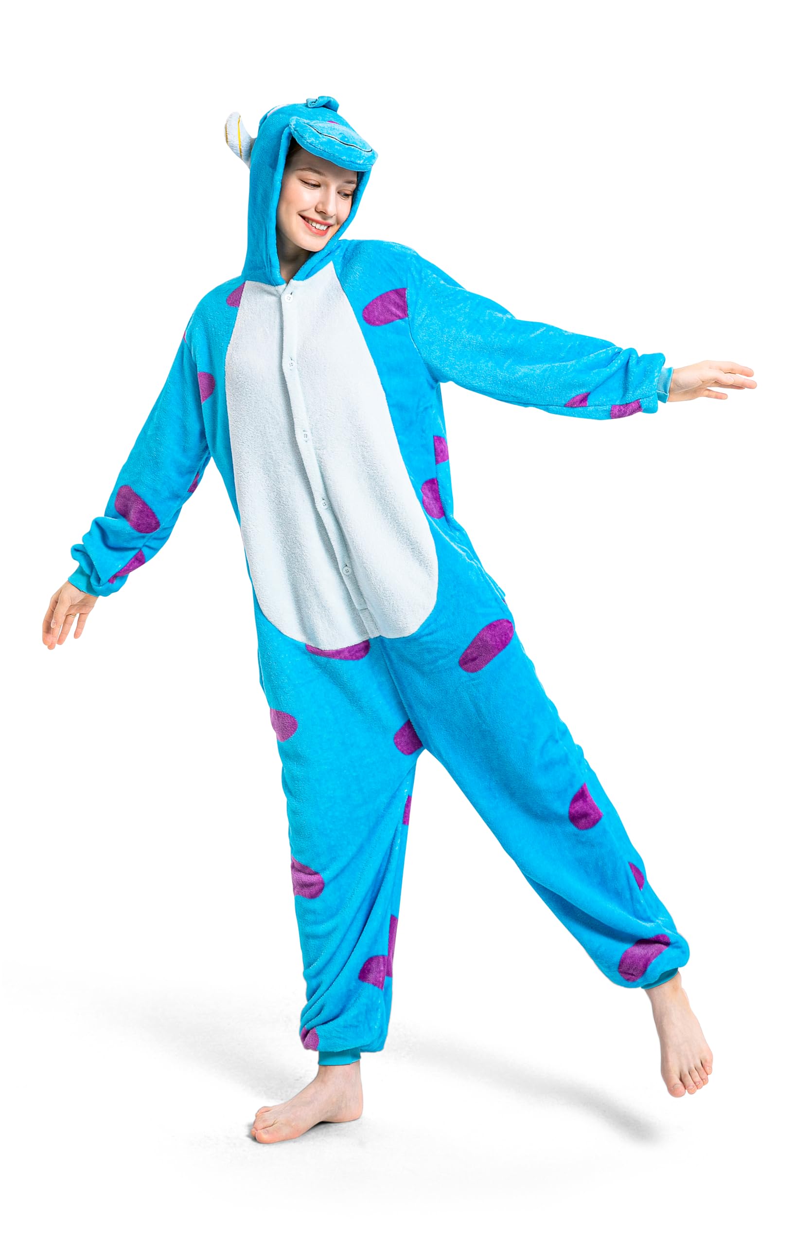 Unisexo Comodidad Suave Franela Animales Traje de Dormir Cosplay Ropa de Salón Pijamas
