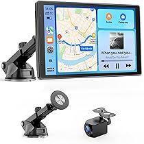 Avylet 8” CarPlay & Android Auto, Schermo Car Play con Fotocamera Posteriore AHD-1080P, Mirror Link, Controllo Vocale, Chiamate a Mani Libere, Bluetooth, Aggiornamento OTA, Navigazione GPS, AUX, FM