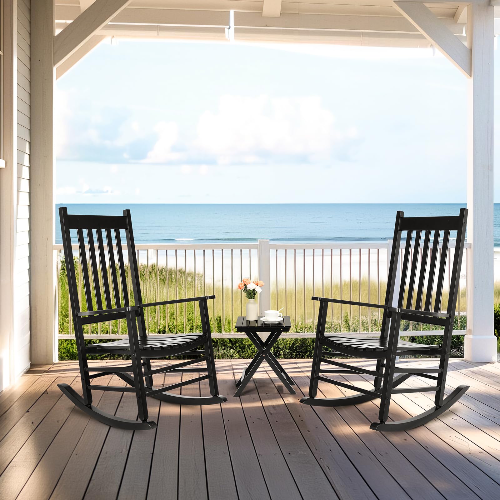 MAMIZO Outdoor Rocking Chair Set 3-Piece