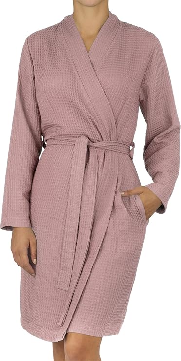 normani Damen Waffel-Bademantel aus 100% (Bambus)-Viskose – leichter Morgenmantel langer Kimono mit Waffeloptik – Sommerbademantel für Frauen normani Damen Waffel-Bademantel aus 100% (Bambus)-Viskose – leichter Morgenmantel langer Kimono mit Waffeloptik – Sommerbademantel für Frauen