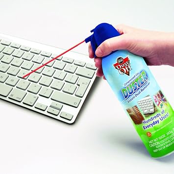 DUST-OFF(R) Compressed Gas Duster, 2 pk, 8.50 Inch x 5.00 Inch x 2.60 Inch, Clear