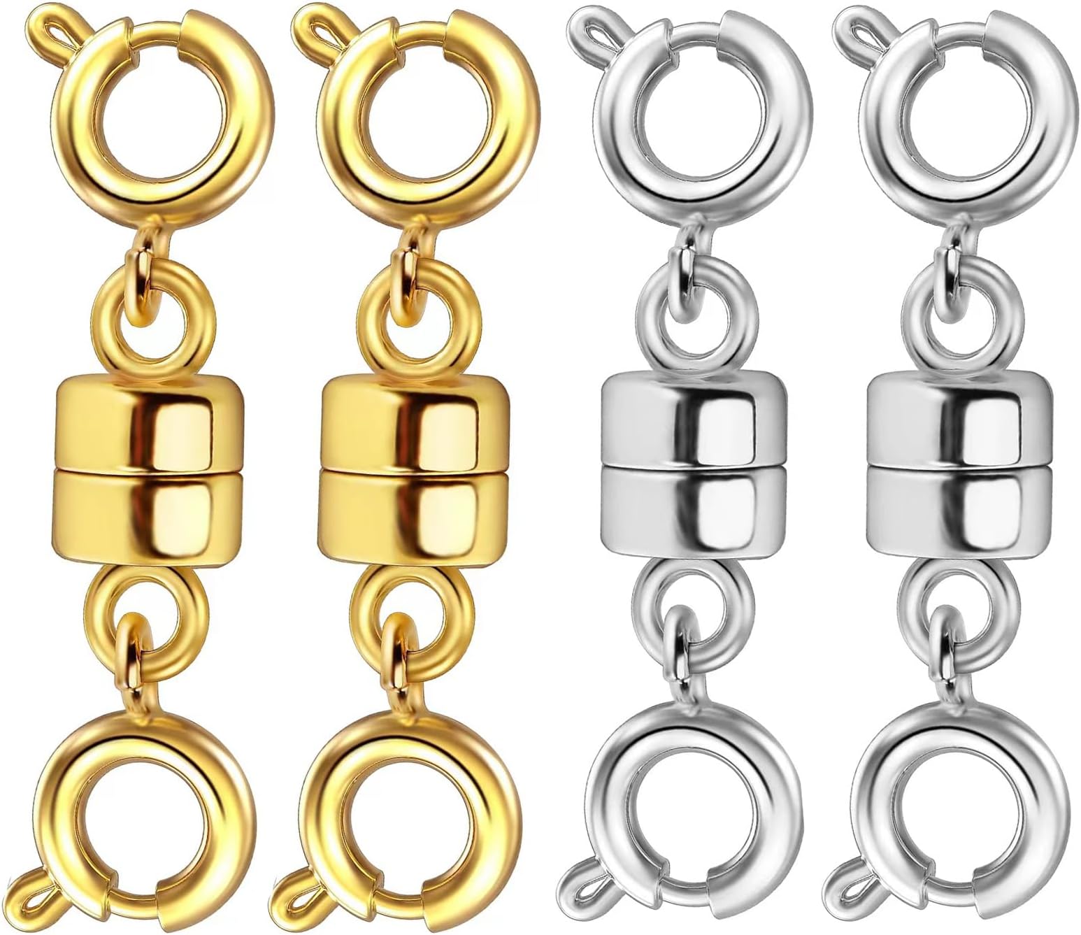OHINGLT Double Necklace Clasps and Closures,Gold