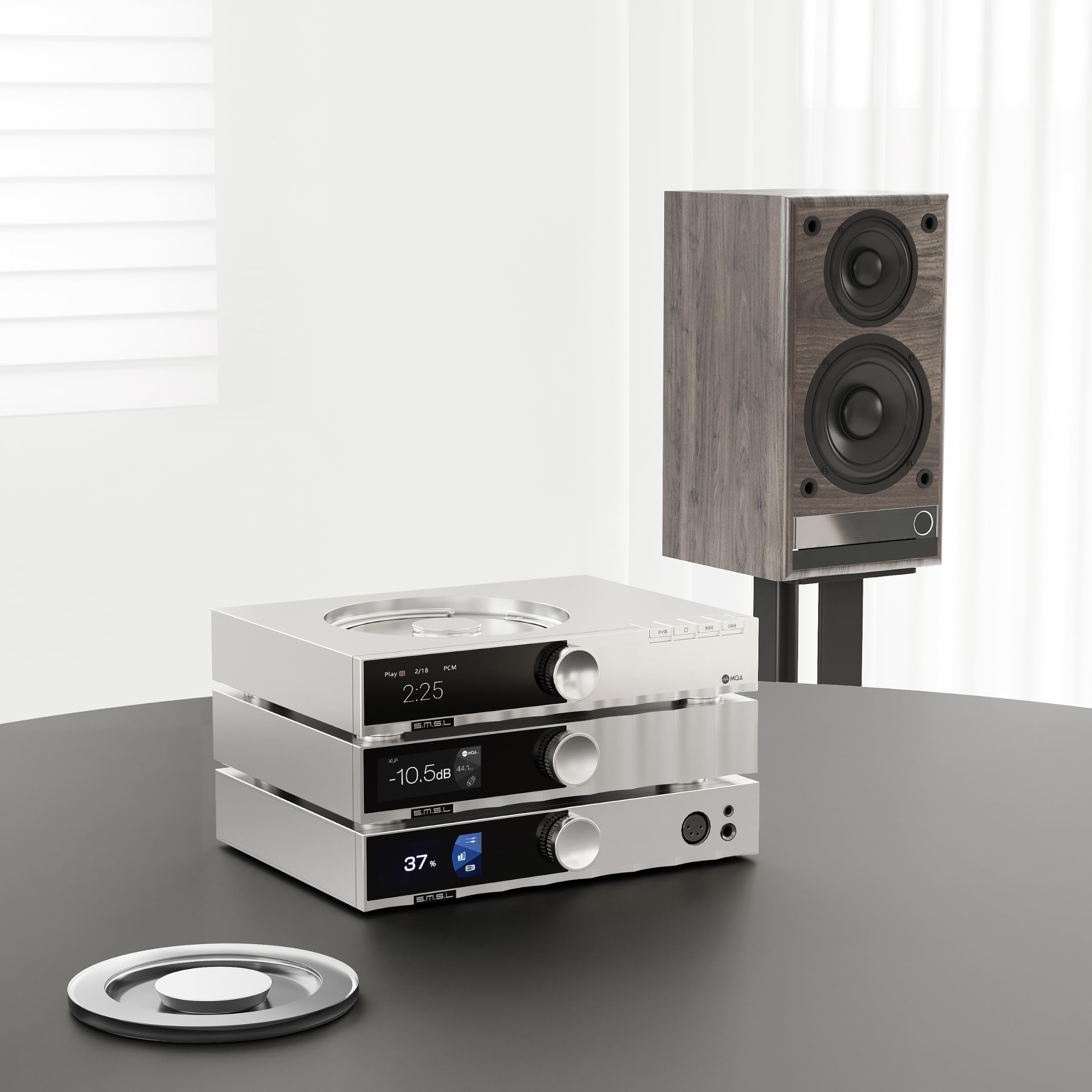 SMSL D400 MK2 Hi-Res DAC, dekoder MQA DSD512 XLR RCA przetwornik audio Hi-Res DAC z chipem AK4499EX, dekodowaniem MQA, DSD512, LDAC, Bluetooth, XLR i RCA do komputera stacjonarnego Hi-Fi Audio