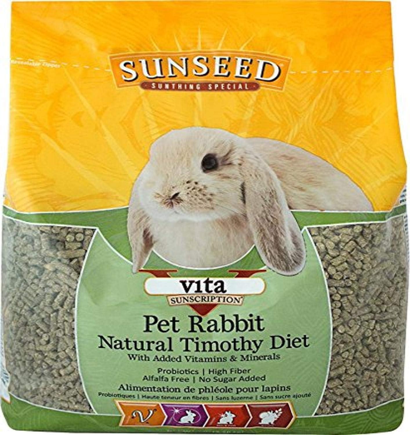 36143 1 Piece Vita Sunscription Timothy Pet Rabbit Food Treat, 5 Lb