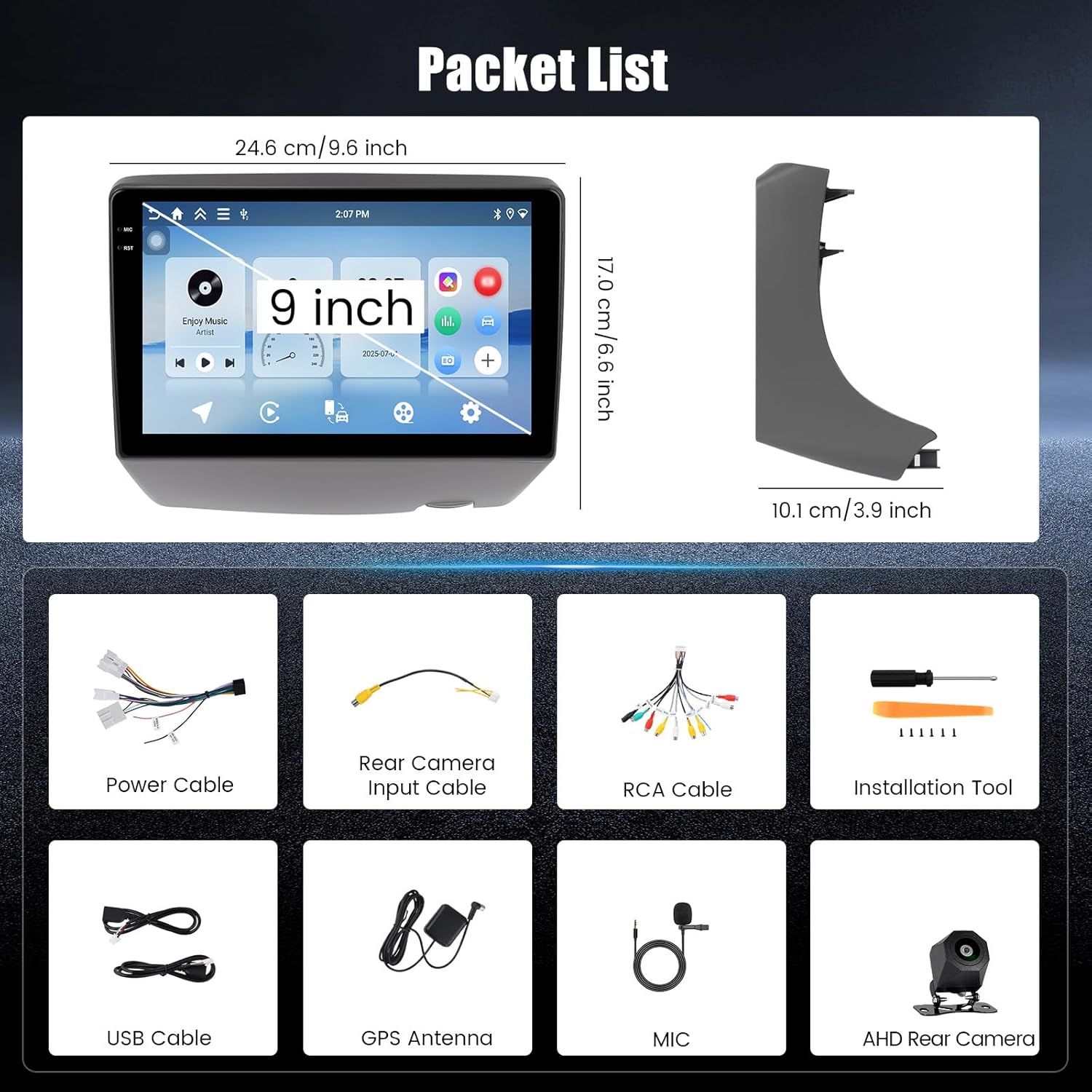 Hikity [4+128G] Android Car Stereo for Toyota Yaris 1999-2005, Echo 2000-2002, 9” Incell Touchscreen Radio CarPlay/Android Auto, Bluetooth, GPS Navigation, WiFi, FM/RDS + AHD Backup Camera