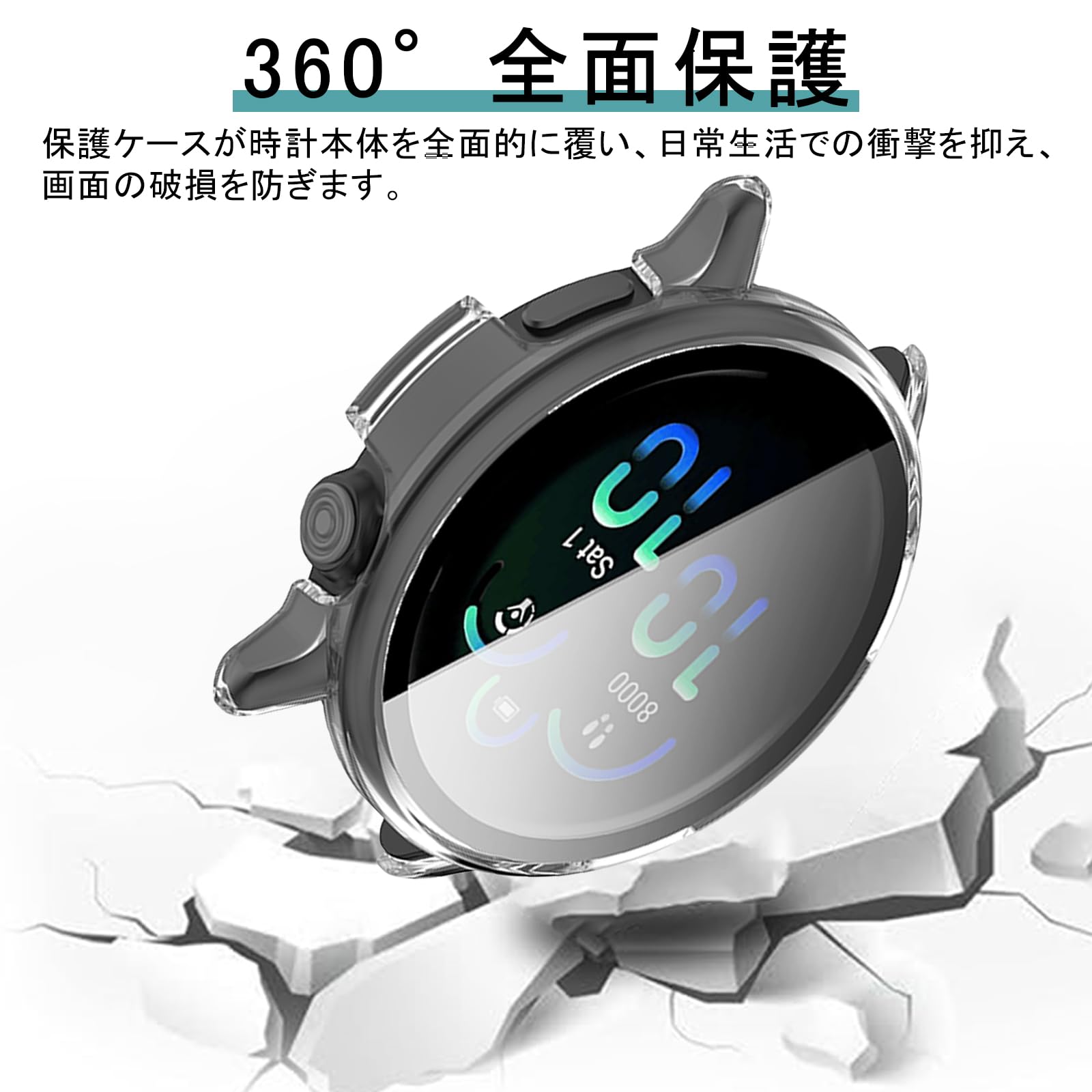 Amazon.co.jp: For GARMIN Vivoactive 6 用 ケース PC素材＋強化