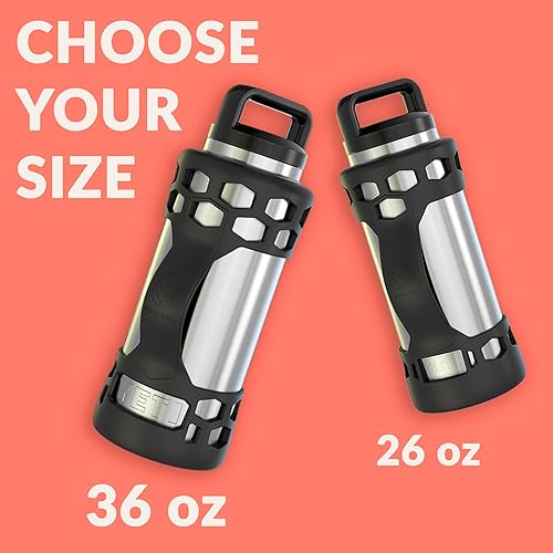 Miniatura 8 de REUZBL Protector de funda de silicona para parachoques de botella, accesorios con asa para botellas de agua de acero inoxidable de 26 oz y 36 oz