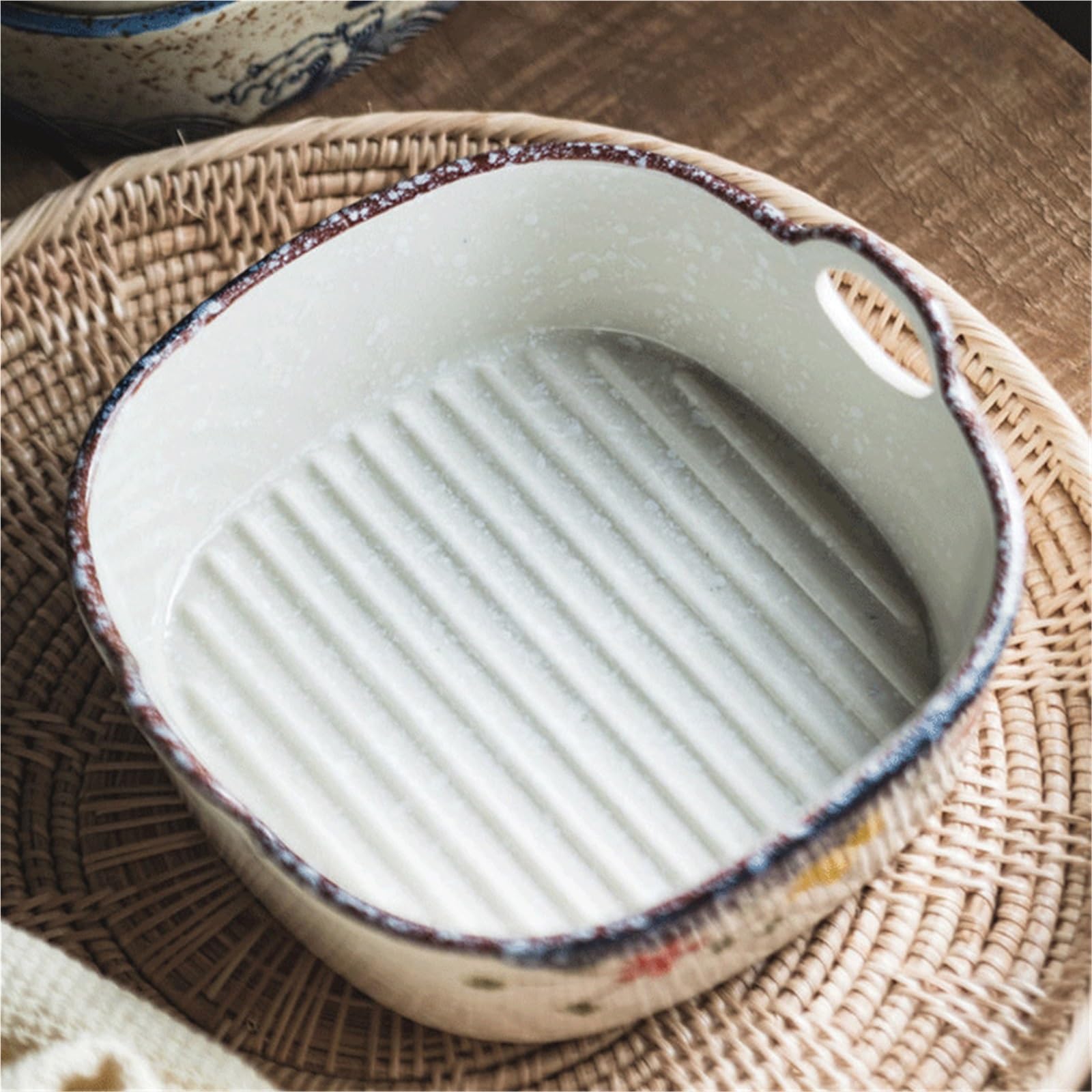 Pirofila in ceramica con motivo loto for friggitrici ad aria Pasta
