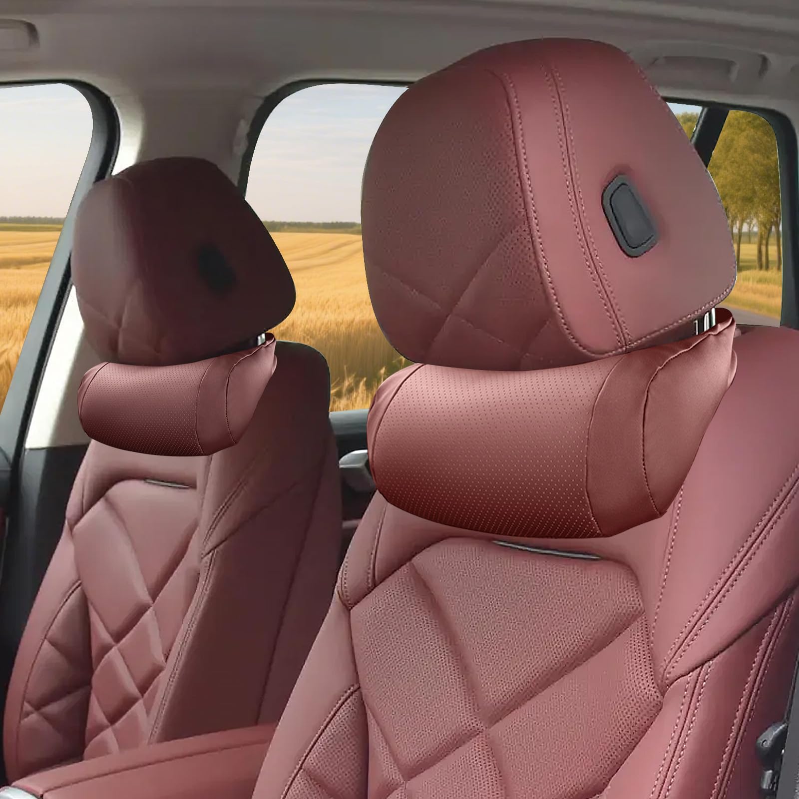 Amazon.com: Erivis 1 Pack Nappa Leather Headrest Pillow for BMW X5