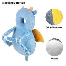 PandaEar Baby Head Protection Backpack, Toddler Walking Head Protector, Adjustable Head Protector Pad Safety Cushion (Blue)