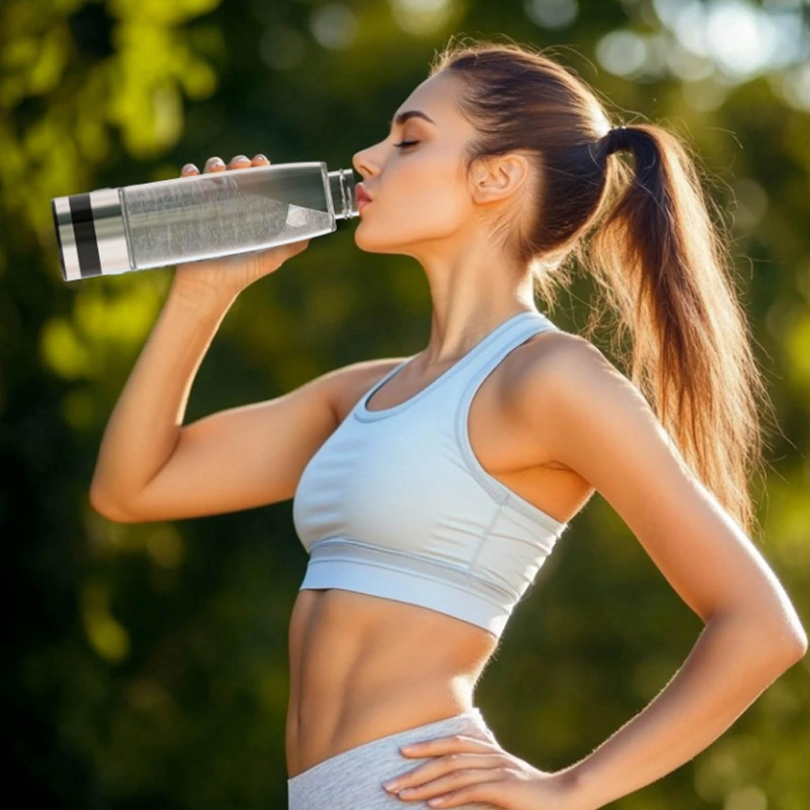 Botella de agua fácil de usar, sustancia metálica de grado alimenticio, cuatro mil rutinas activas y recuperación de metal de grado alimenticio