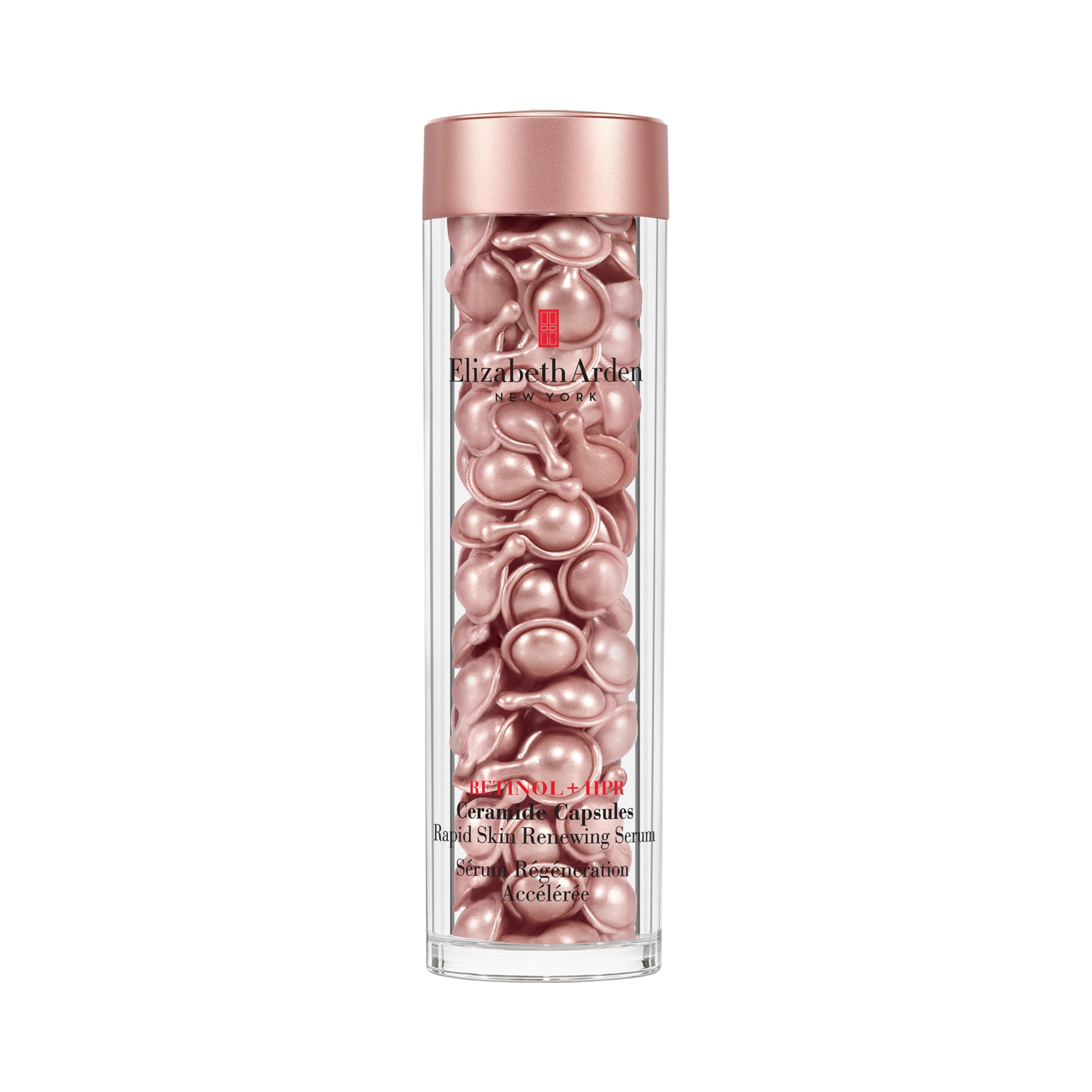 Elizabeth Arden Retinol + HPR Ceramide Kapseln Gesichtsserum 90 Kapseln | Anti-Aging-Gesichtsserum mit Retinol und Ceramiden, unterstützt ein glatteres Hautbild und verbessert die Hautfestigkeit.