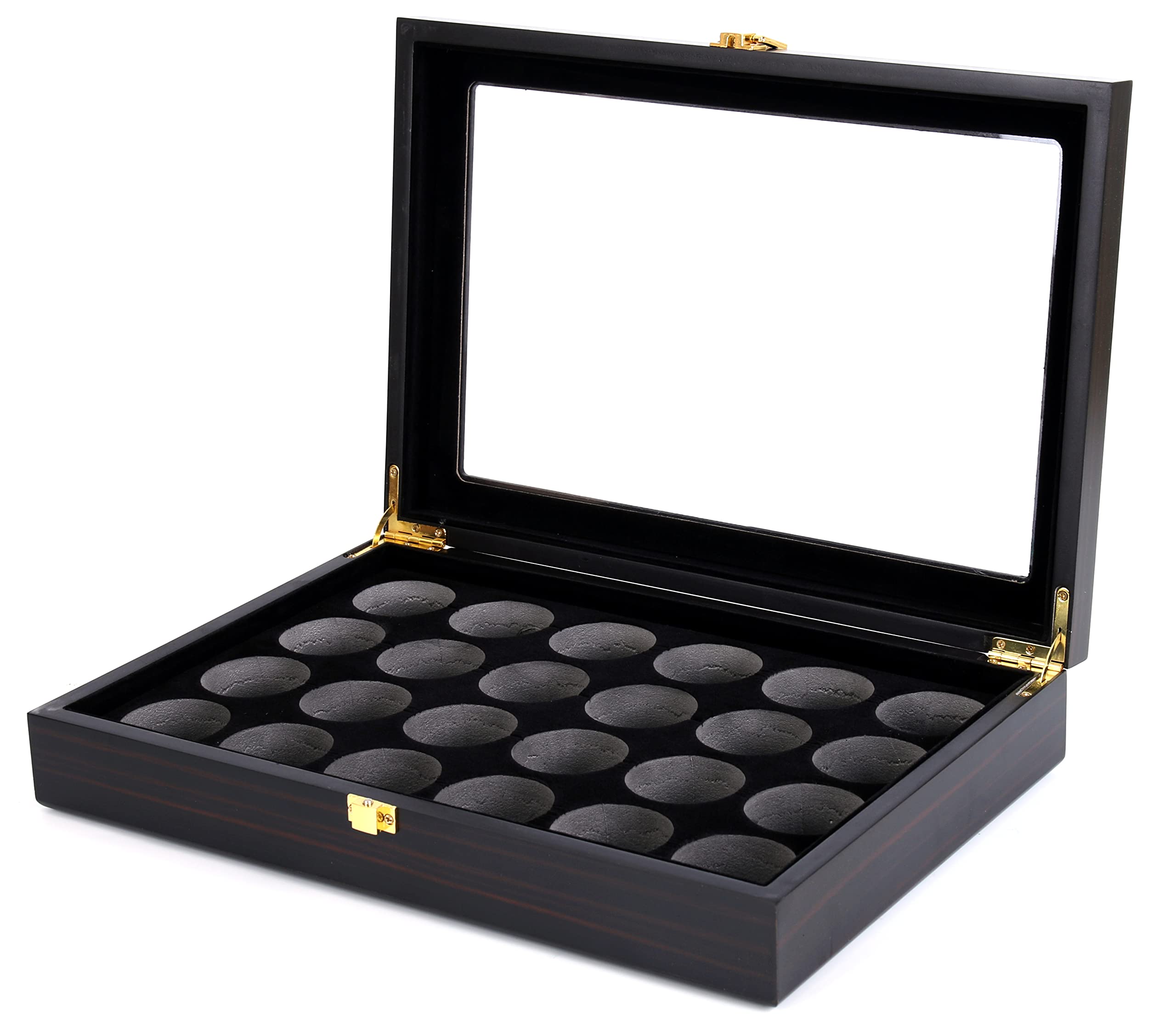 Rechiato Golf Ball Display Case - 24 Ball Display Rack, Gift for Collectibles
