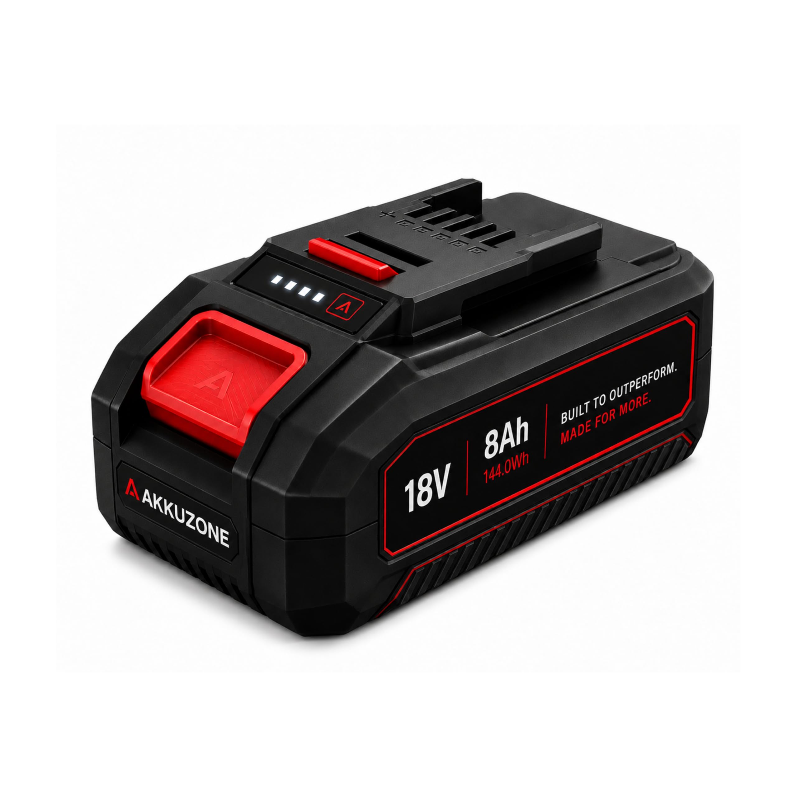 Batteria da 18 V 8,0 Ah compatibile con Einhell Power X-Change, batteria agli ioni di litio ad alte prestazioni con indicatore LED dello stato di carica, batteria di ricambio per utensili elettrici da