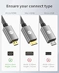 Silkland Micro HDMI to HDMI Cable 10ft, [Gold Plated, Sturdy Aluminum] Supports 4K@60Hz, HDR, Ethernet, ARC, Compatible with Raspberry Pi 4, GoPro Hero 3/4/5/6/7, Cam Link 4K, A6400 A6000 Camera