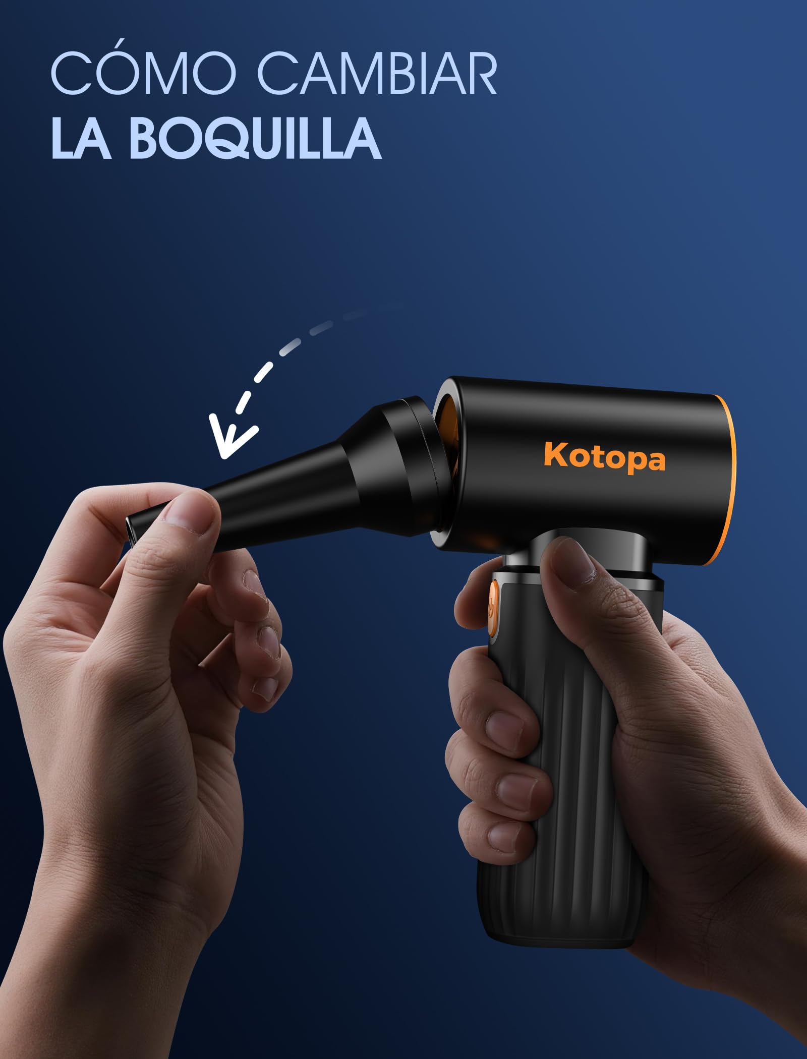 Soplador de Aire Potente, 3 Velocidades 200000 RPM, Batería de 8000 mAh, Aire Comprimido Limpieza pc Ultra Silencioso, Ideal para Limpiar Ordenadores, Teclados, Coches y Exteriores (Negro)
