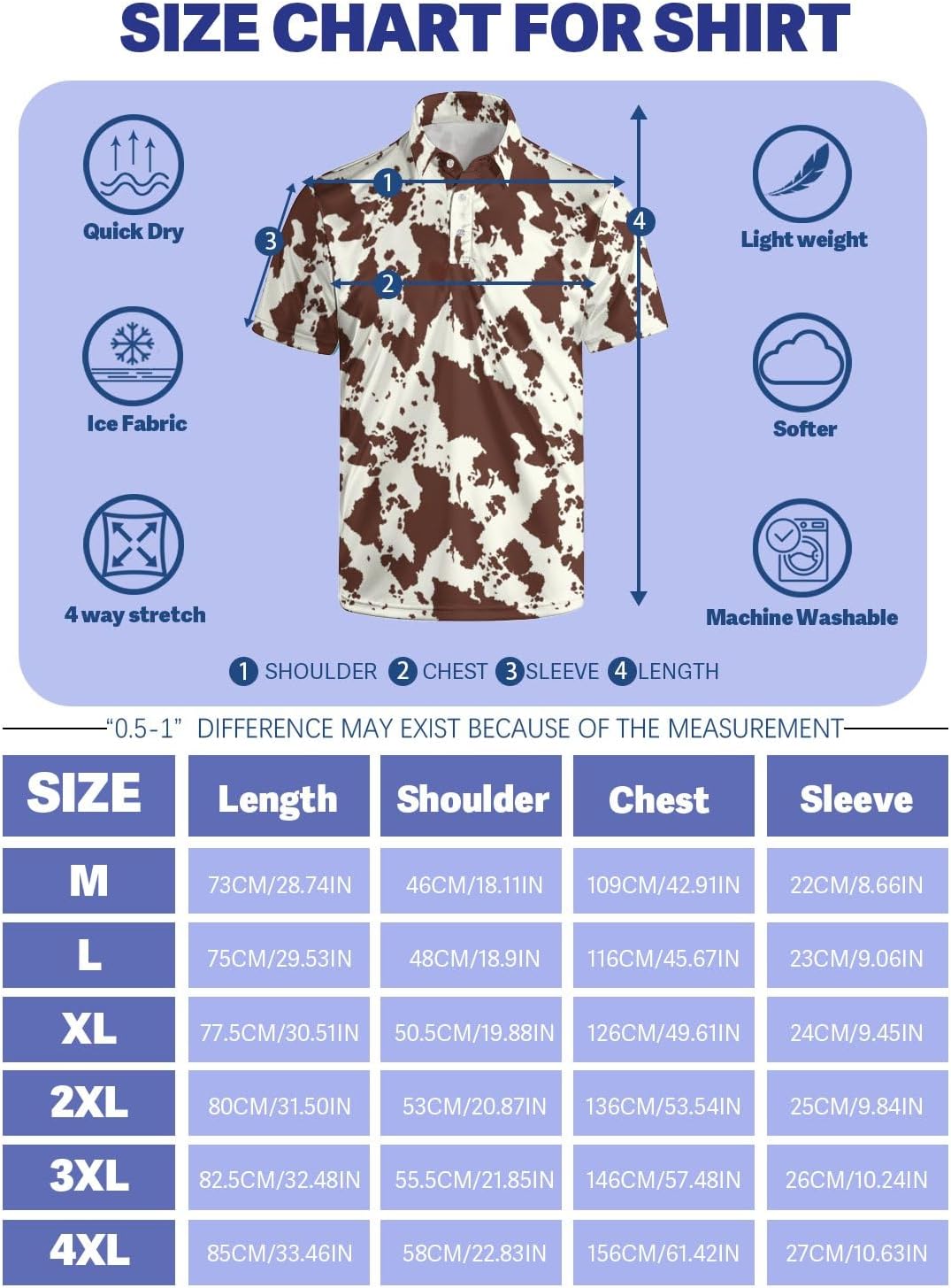 Men's Golf Shirt Funny Polo Shirts Button Up Short Sleeve Party Outfit Shirt for Men