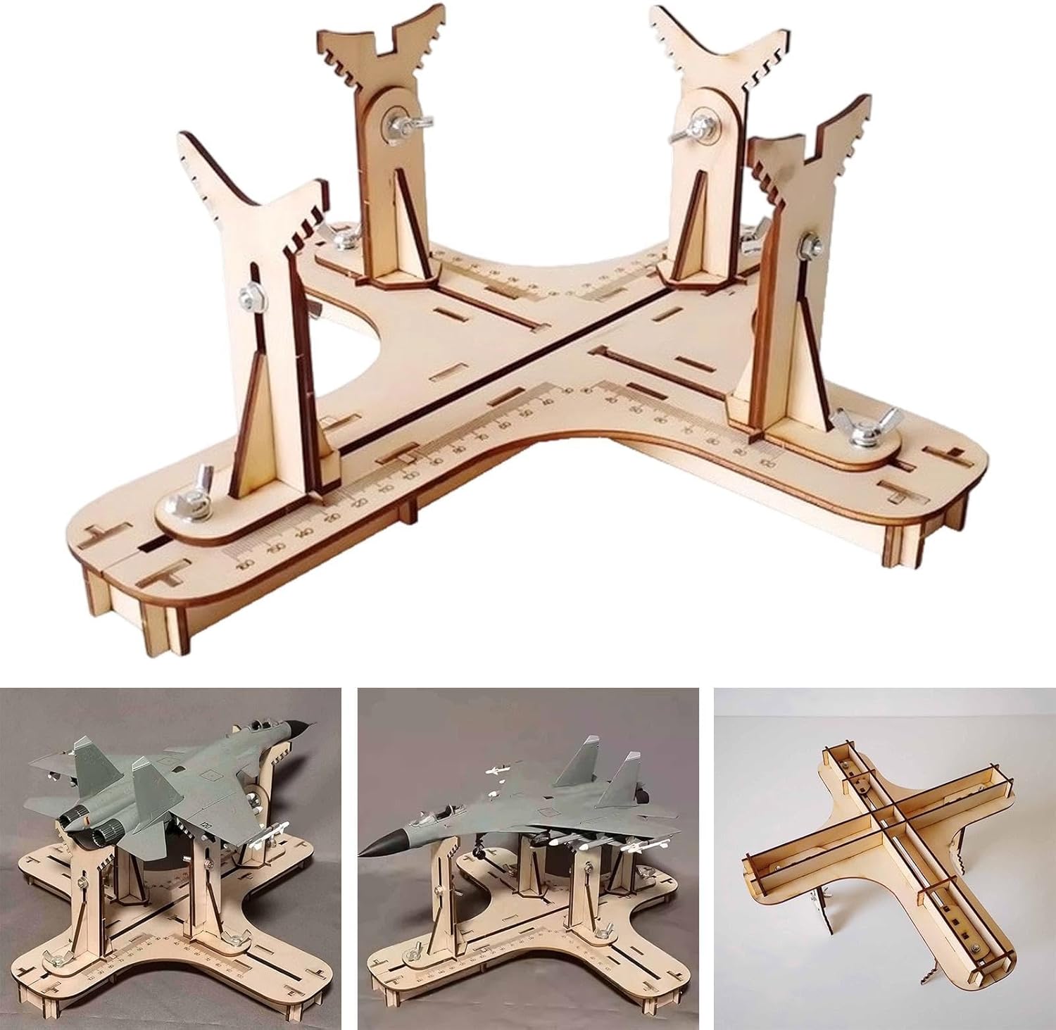 Colaxi Aircraft Model Plane Painted Auxiliary Stable Sturdy Convenient Making and Painting Stand for Hobby Building, 40cmx39cmx12cm