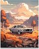 Inspirational Wall Art Co. - V8 | 1967 Ford Mustang Poster for Boys Room Classic Car Decor Art for Garage Art Wall Decor | 11x14 Inches Unframed
