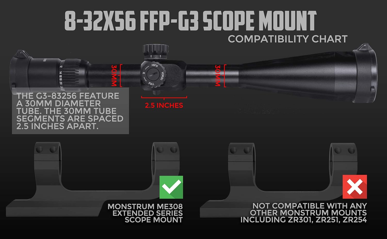 Monstrum 8 32x56 Illuminated Parallax Adjustment Photo