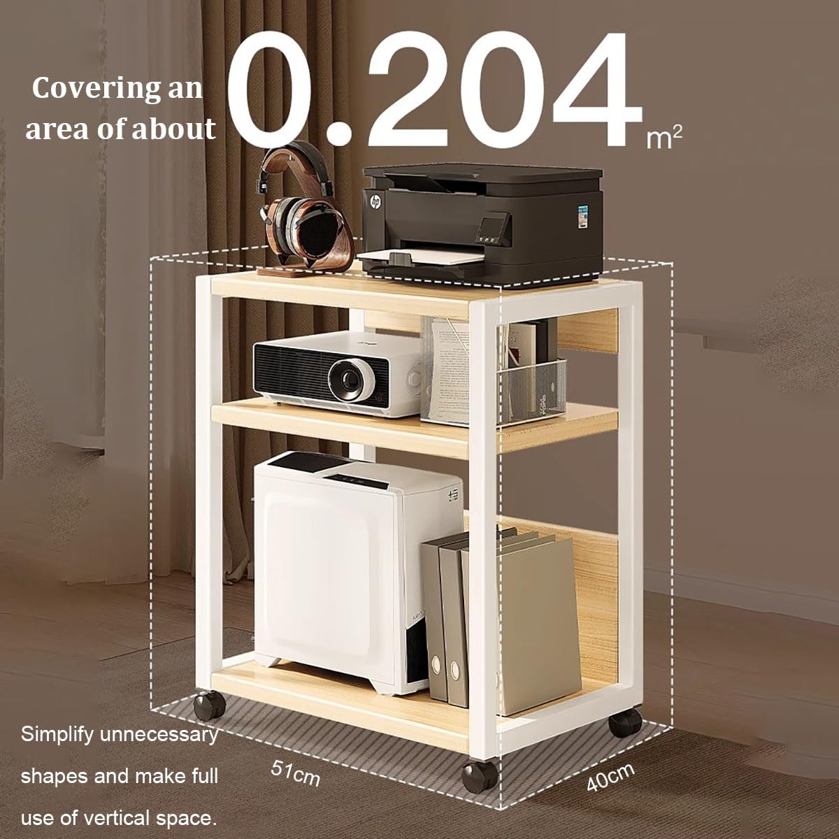 Support audio à roulettes à 5 niveaux avec roulettes pour la maison et le bureau, armoire stéréo pour salle d'enregistrement, noir, 51 x 40 x 136 cm, idéal pour ranger du matériel audio-vidéo