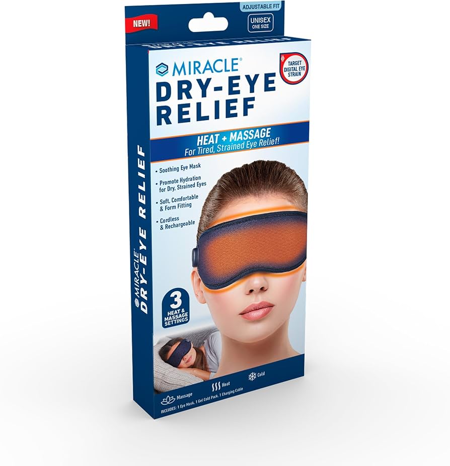 Amazon.com: Miracle Eye Mask for Dry Eye Relief, Massaging Heated