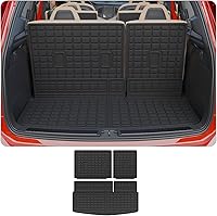 Vista 33 de alfombra de carga para maletero, protector de cubierta de asiento trasero de elastómero termoplástico (alfombra de maletero + alfombra de respaldo)