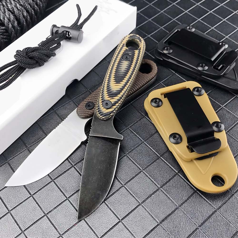 Kleine handliche werkzeug stahl messer scharf rutschfest Robust Abriebfest Tragbare Camping outdoormesser edc Festes Gegen Full Tang messer Jagdmesser Feststehende klinge tanto D2 gürtelmesser Scheide
