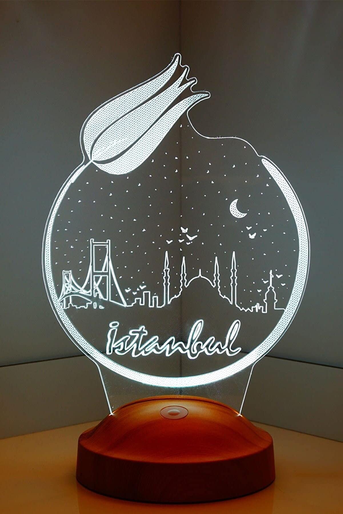 İstanbul Temalı, İstanbul Aşığına, İstanbul Hatırası Led Lamba, 3 Boyutlu Led Lamba