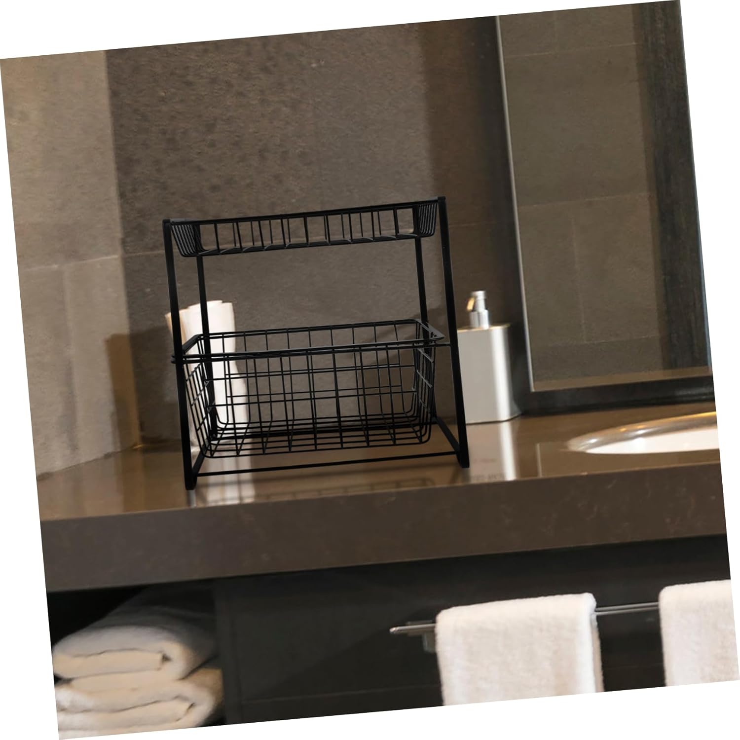 Under Sink Organizer Removable Storage Shelf for Kitchen and Bathroom Efficient Space Utilization Quick Assembly Sturdy and Reliable Cabinet Organizer for Cleaning