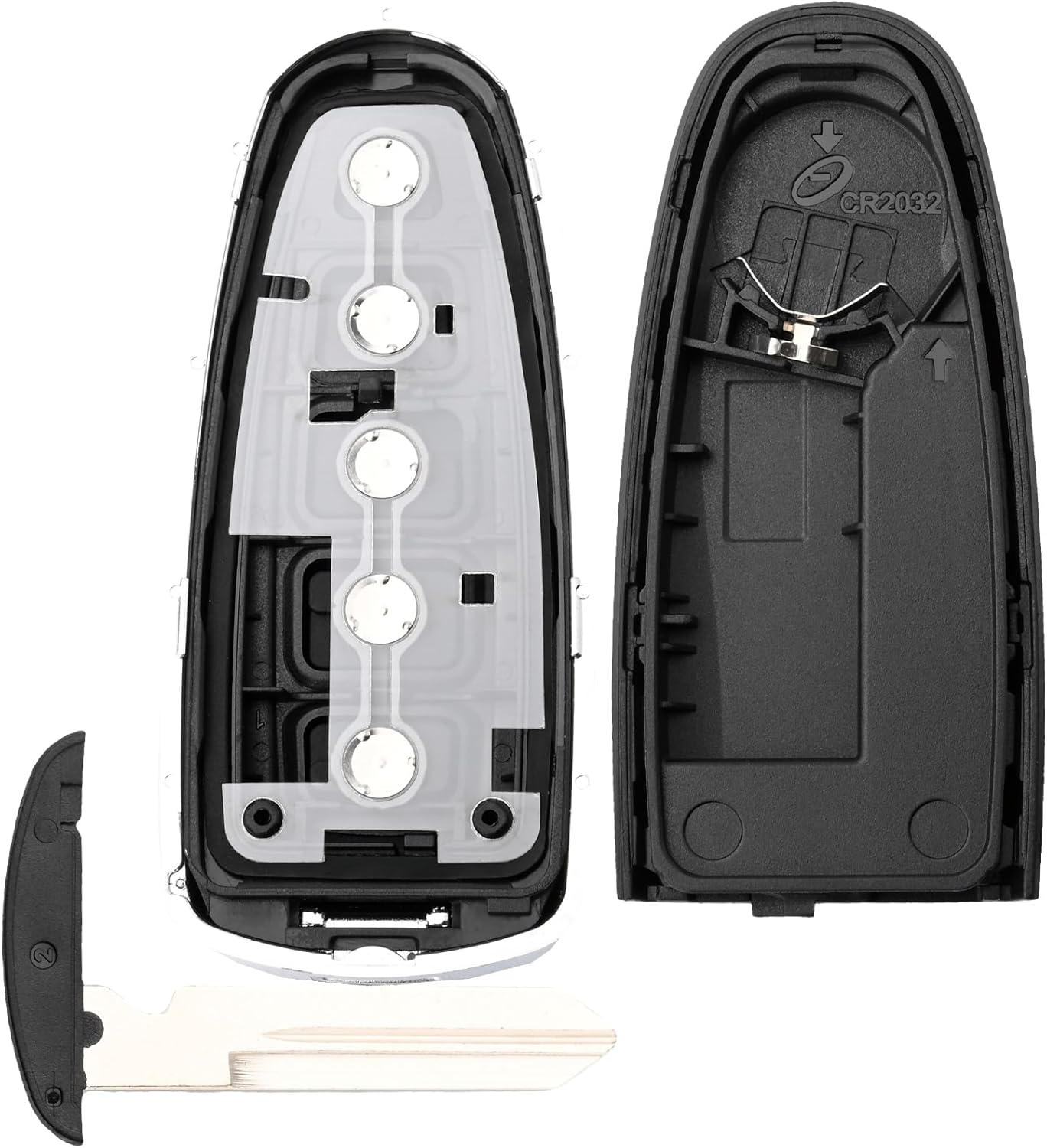 M3N5WY8609 Key Fob Shell Case Compatible with Flex Edge Explorer Focus Taurus Fiesta C-Max Escape Expedition MKX MKS MKT 2PCS