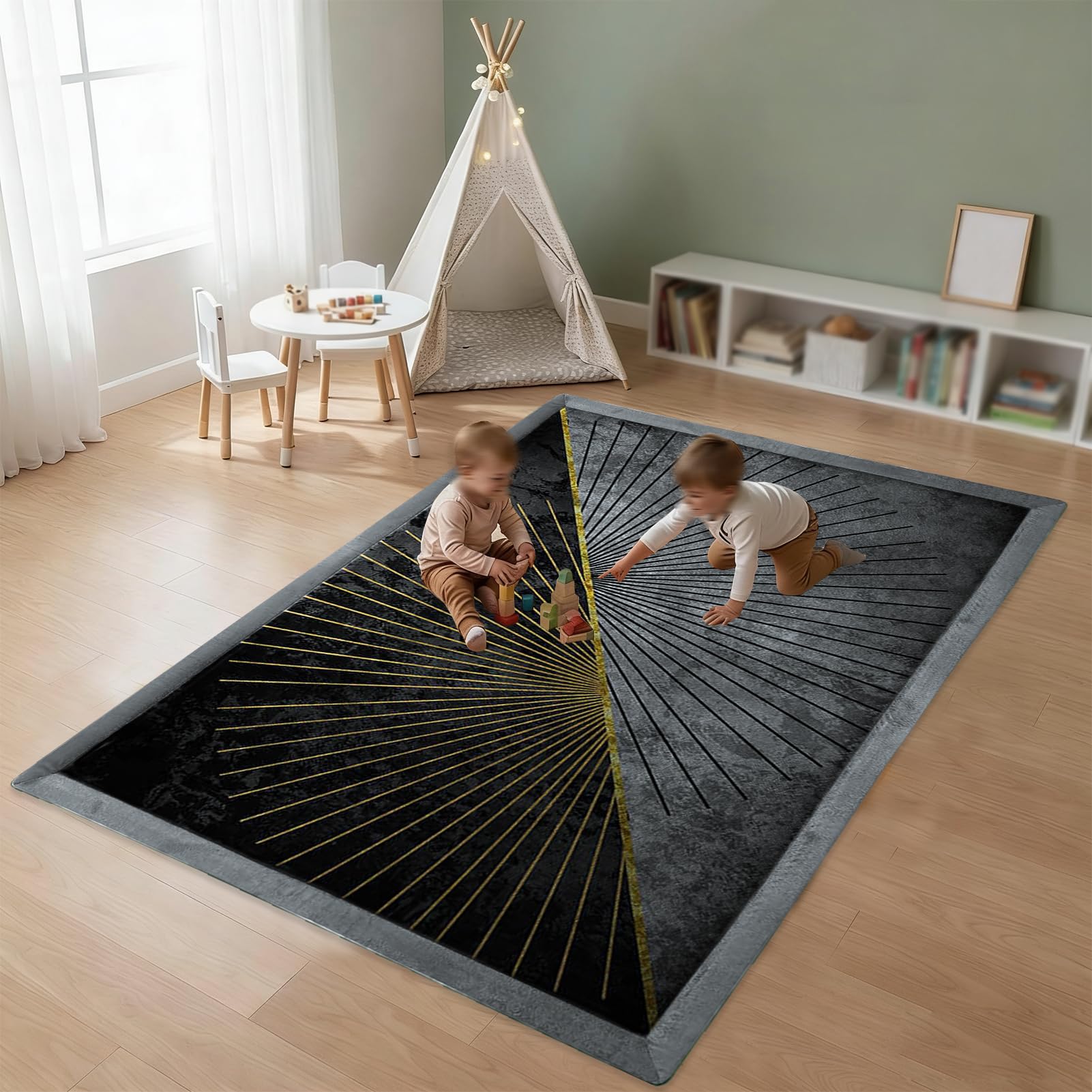 Baby Play Mat for Floor, 3 cm Thick Playmats for Babies, Soft Baby Rug Kids Playpen Mat for Crawling & Playing, Non-Slip Play Crawling mat for Nursery Baby, Soft Activity Floor Mat 180 x 250 cm