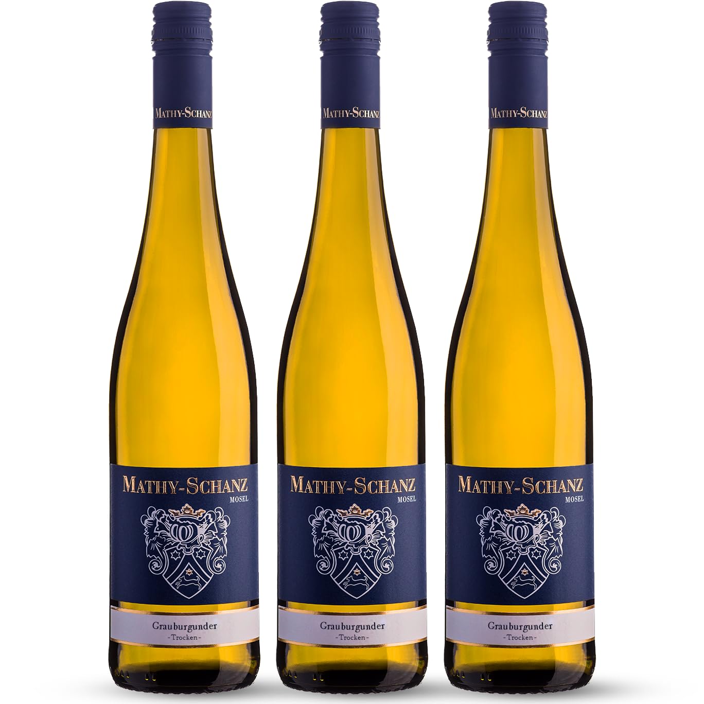 Weingut Mathy-Schanz - Grauburgunder Trocken | Moselwein vom Winzer (3 Flaschen (3 x 0,75l))