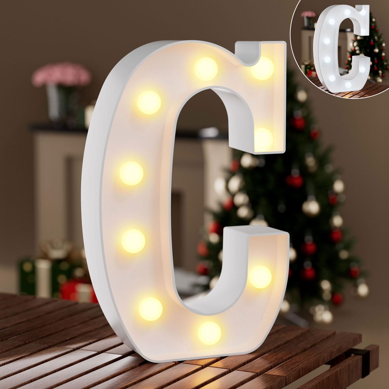 Ledido LED Light Up Marquee Numbers Sign - Cool & Warm Light up Numbers for 40th Birthday Decorations, LED Number Lights for Wedding Anniversary Grad Home Bedroom Table Wall Party Decor, Number 40 — view 50
