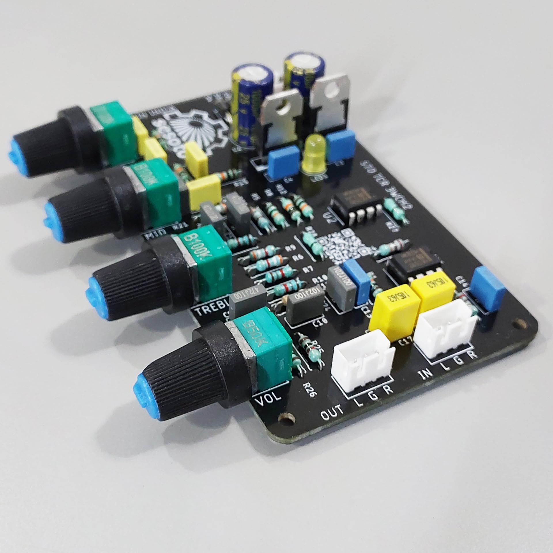 High Gain 3 Way (Bass, Treble, Mid) Tone Controller with Volume Controller. (Working voltage 12-0-12 to 18-0-18 AC/DC)-image-13