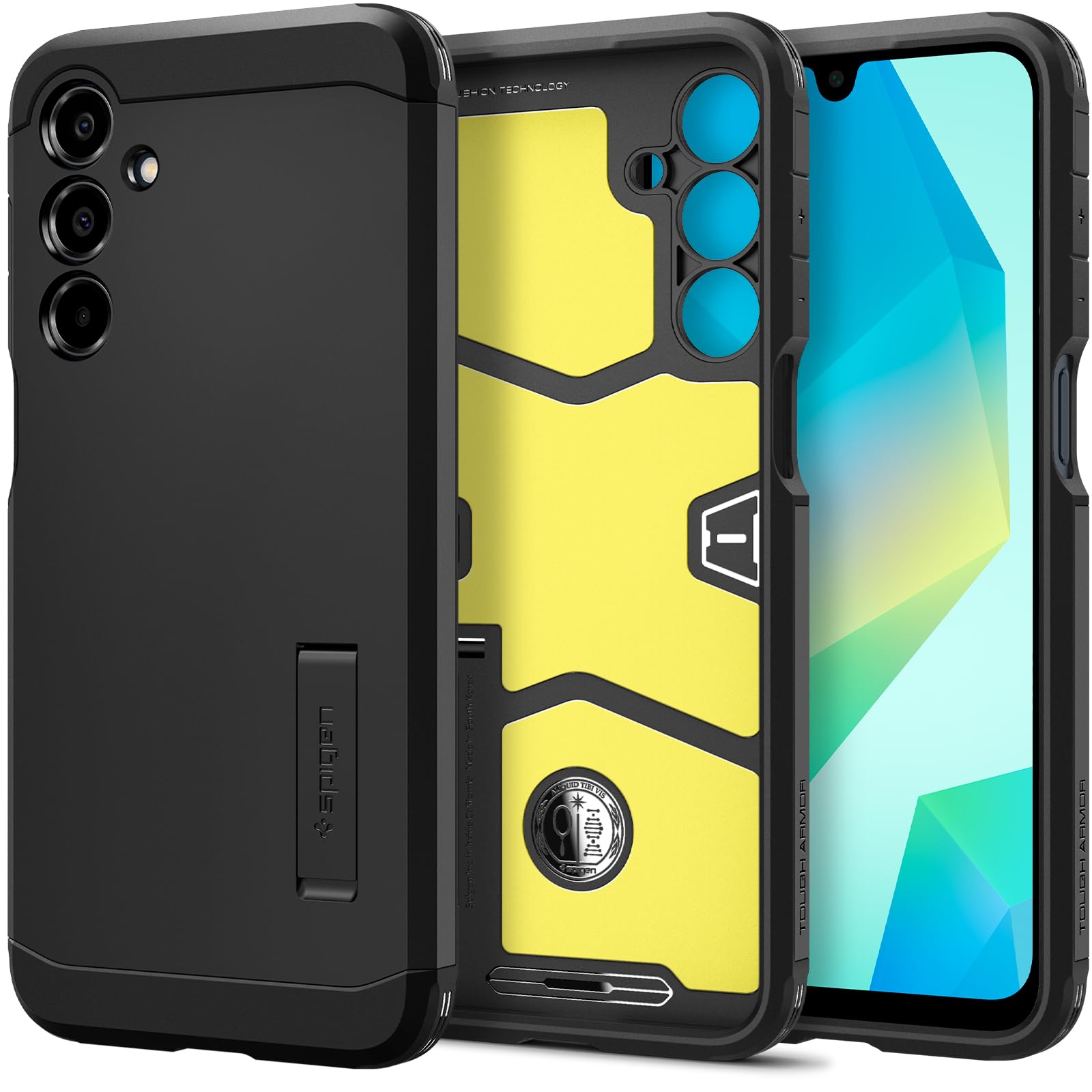 Spigen Galaxy A16 ile Uyumlu Kılıf Tough Armor Black - ACS08889