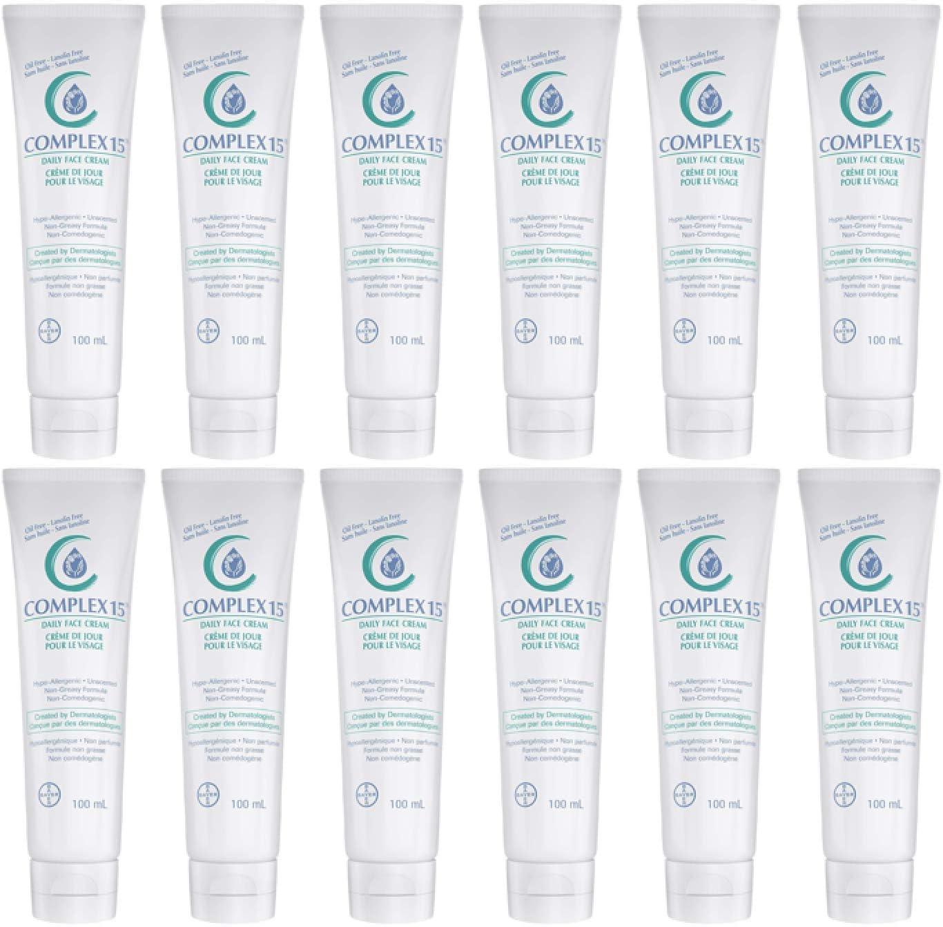 Complex 15Daily Face Cream 3.4 Ounce (100ml) - Pack of 12 - Sealed Manufacturer Case Pack