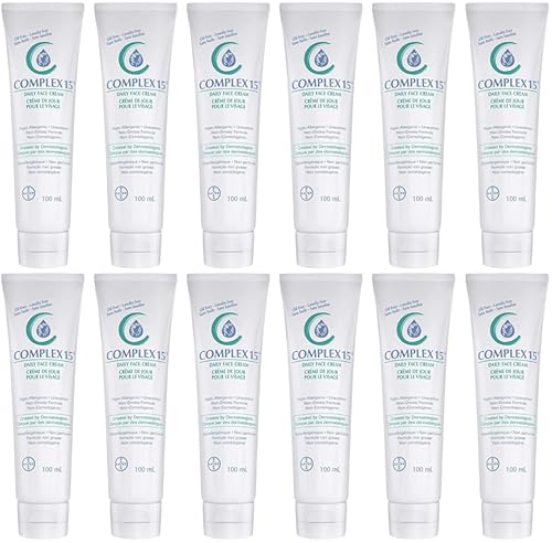Complex 15 Crema facial diaria de 3.4 onzas (3.4 fl oz) - Paquete de 12 - Paquete de caja sellada del fabricante