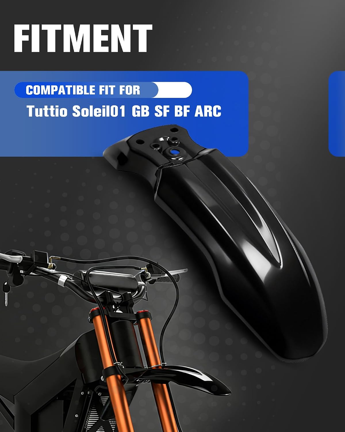 Front Fender Compatible Fit for Tuttio Tutti Tutto Soleil 01,Electric Dirt Bike Mud Guard Mudguard
