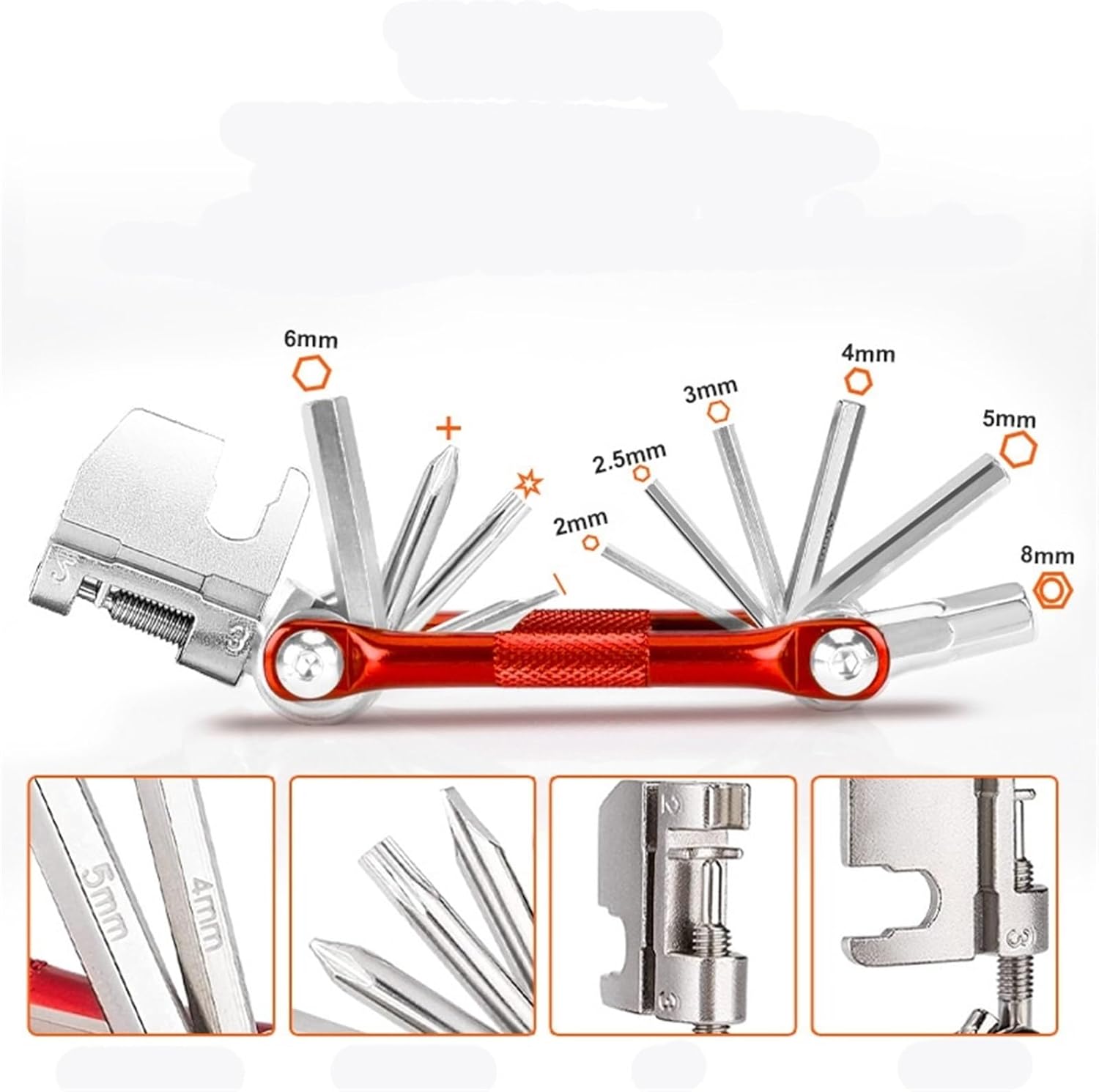 Bicycle repair kit tire patch pump set mountain bike disassembly wrench combination tool