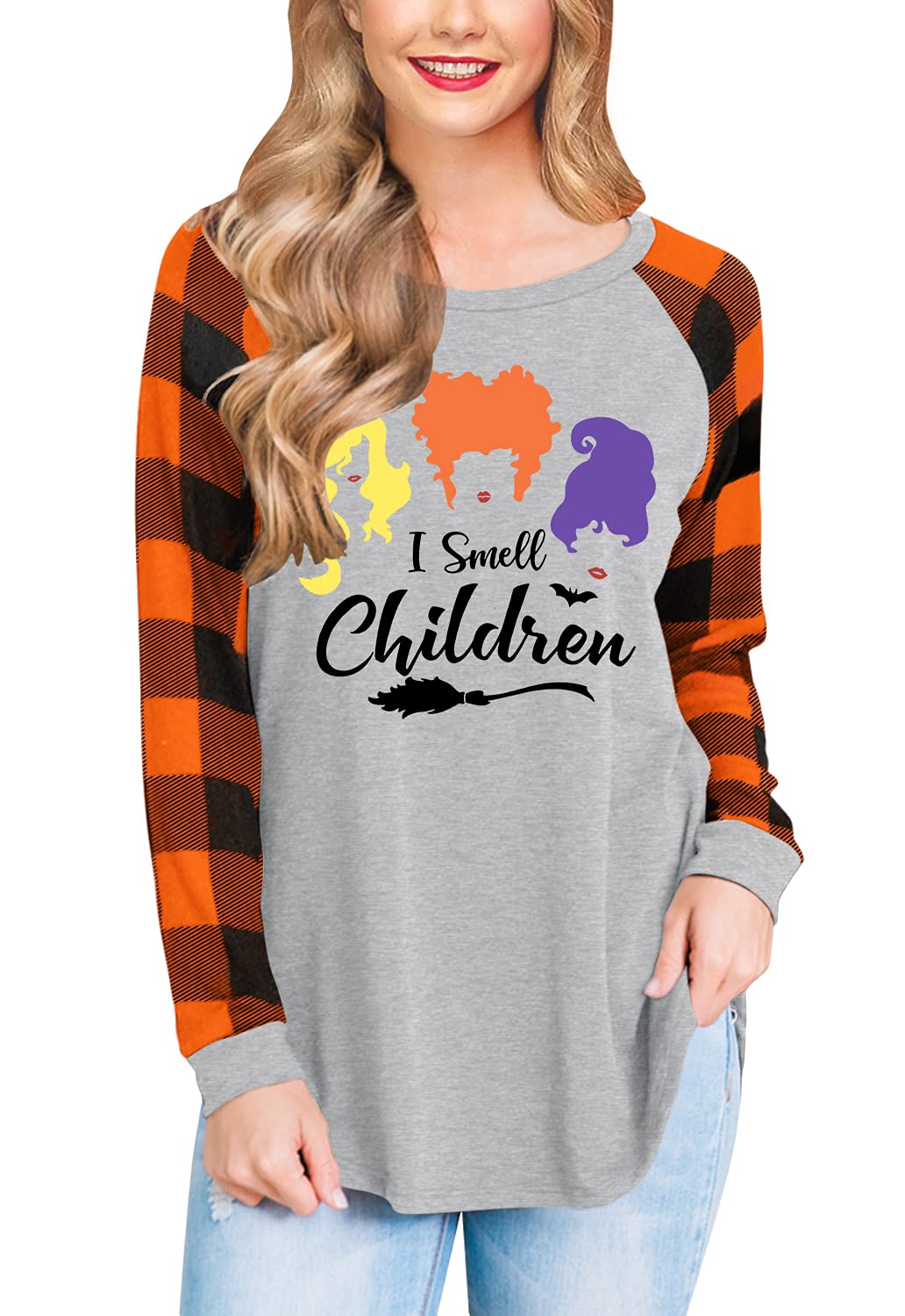 For G and PLWomen's St.Patrick's Day Long Sleeve Raglan Plaid Top Shirt